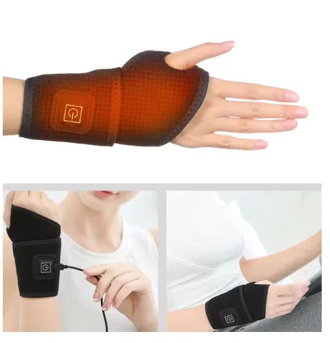 Thermal Band Support Electric Heated Wristband Munheira Orthopaedic Health Sports Exercises Physiotherapy Hand Breathable Strap