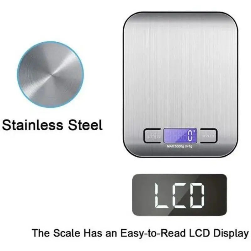 New Digital Kitchen Scale High Precision Stainless Steel