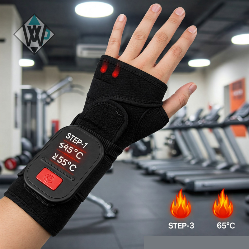 Thermal Band Support Electric Heated Wristband Munheira Orthopaedic Health Sports Exercises Physiotherapy Hand Breathable Strap