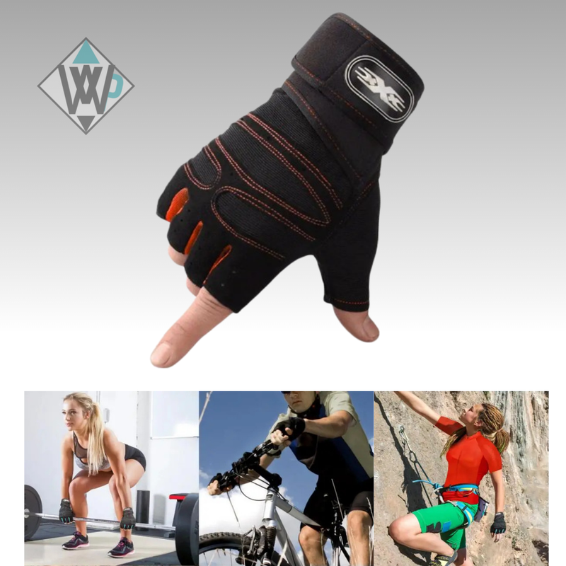 Professional Fingerless Gym Gloves for Men Women Motorcyclist Finger Cycling Gloves Bicycle Training Sport Fitness Equipment