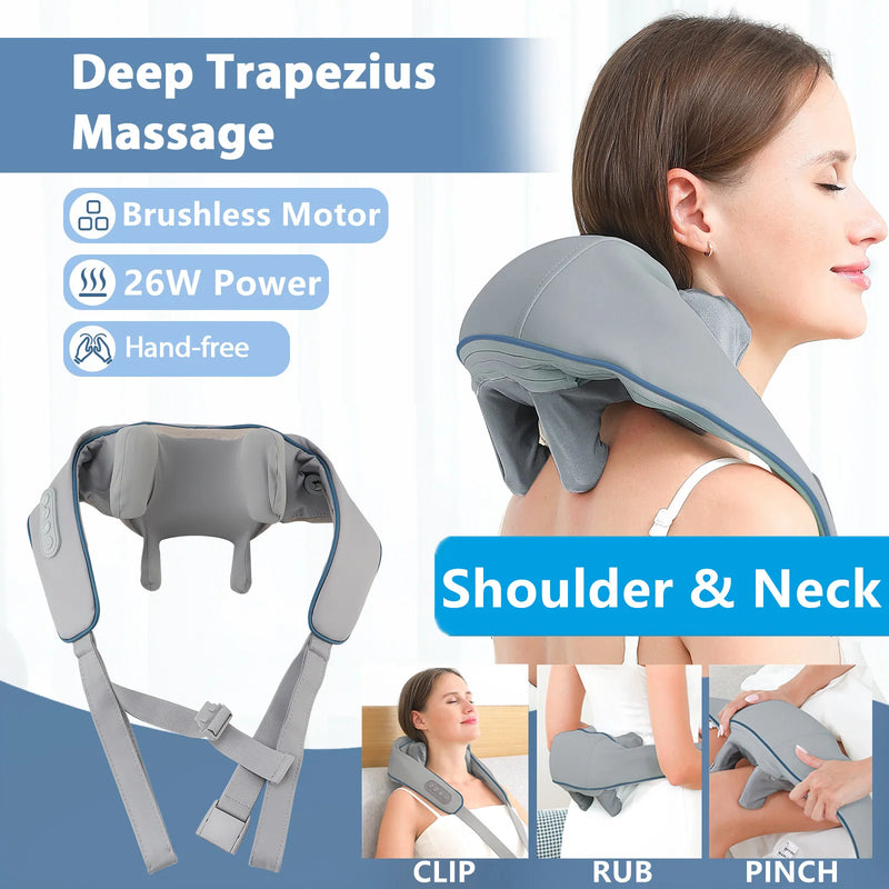 Foreverlily Neck And Back Massager Neck And Shoulder Massager Trapezius Massager Electric Neck Massager