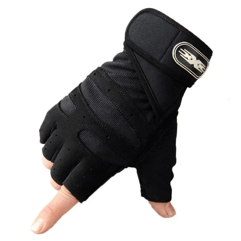 Professional Fingerless Gym Gloves for Men Women Motorcyclist Finger Cycling Gloves Bicycle Training Sport Fitness Equipment