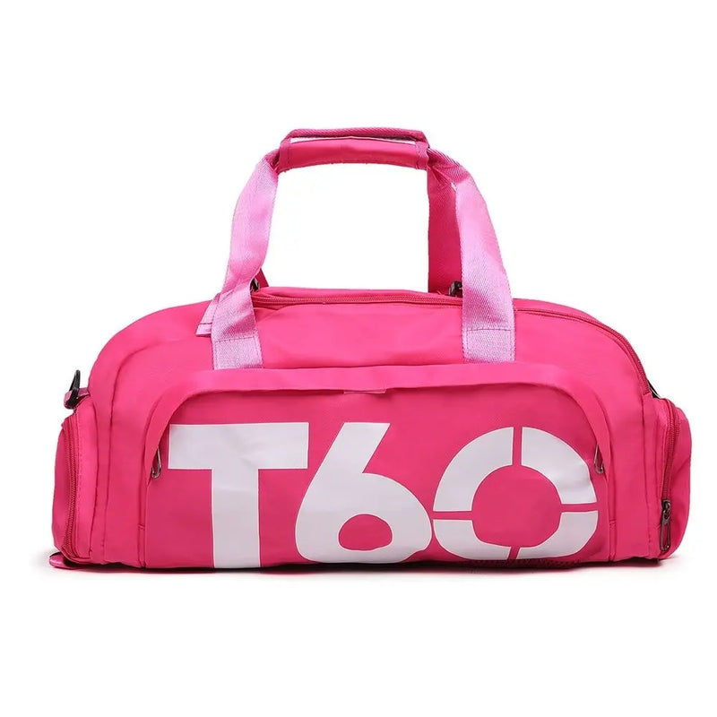 Transverse Travel Gym Bag With Compartments