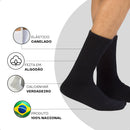 Kit 3 Pares Meia Plus Size Casual